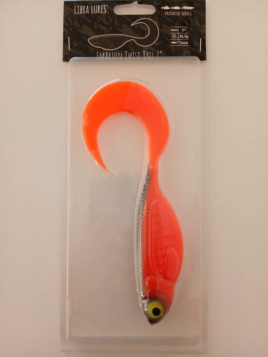 Embrion Twist Tail, 7"/180mm, 011-Hot Orange, 36,5gr, 1psc/pack